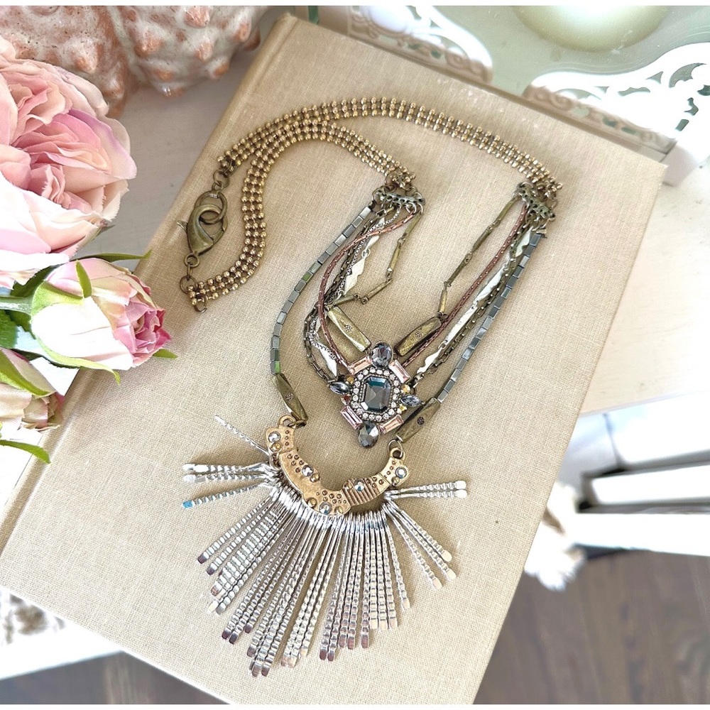 Bke The Buckle Two Tone Metal Necklace 30$
